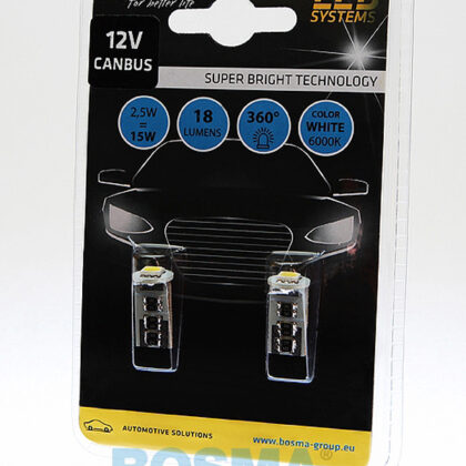 LED W5W 12V 18Lumens Bosma